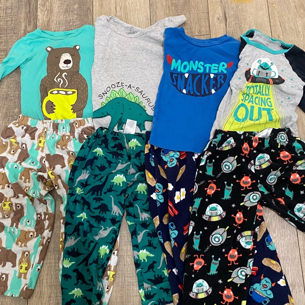 Boys' Mixed Prints Pajamas - 8 pjs